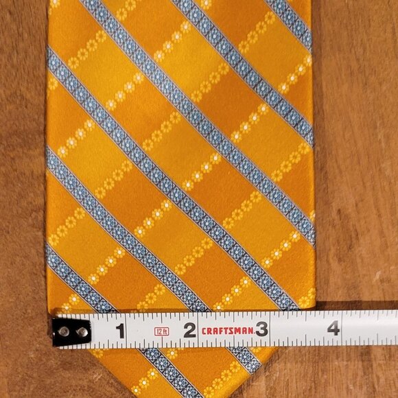 Faberge Yellow plaid necktie - Picture 1 of 3